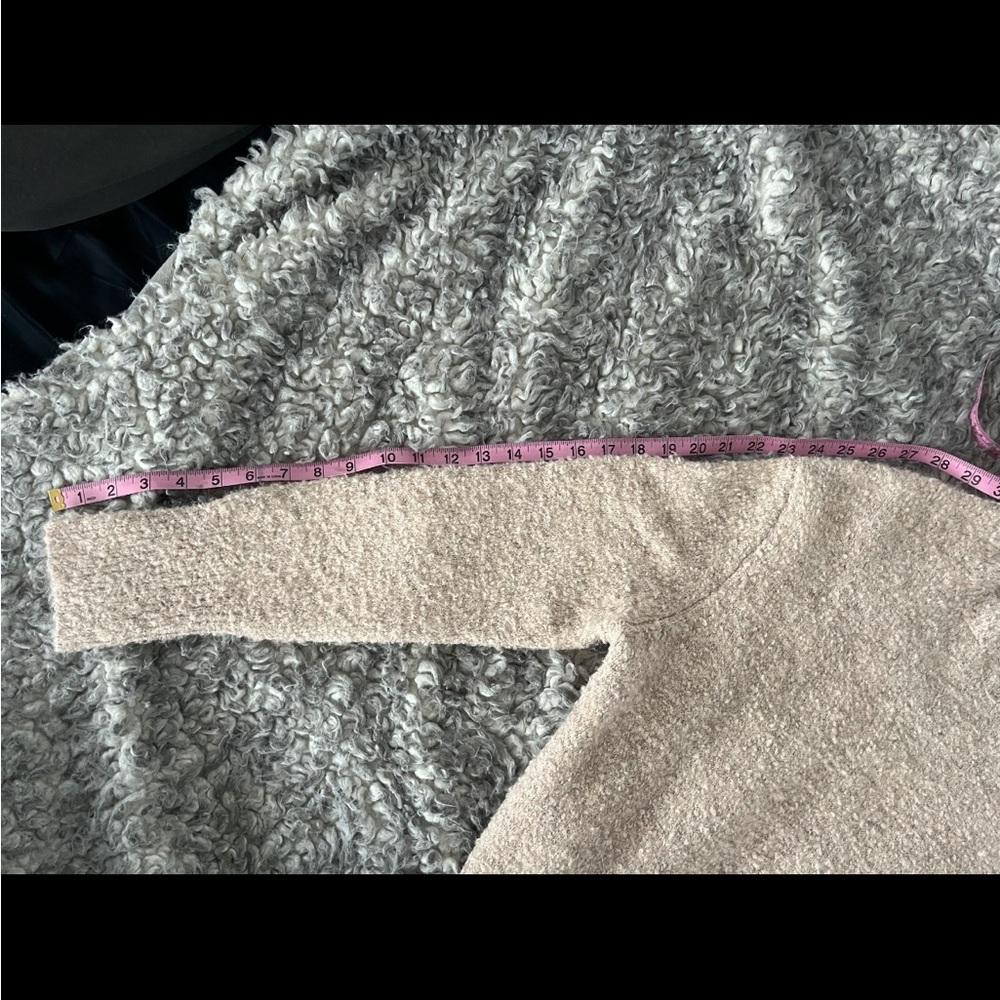 Oatmeal Fuzzy Crewneck Sweater - Picture 2 of 4